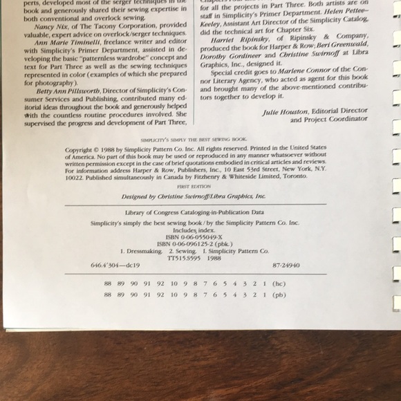 Simplicity’s Simply The Best Sewing Book Spiral Bound (c)1988 - Picture 8 of 12